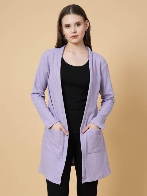 rigo light purple textured shrug