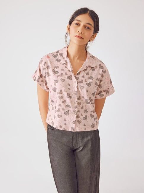 the label life pink printed shirt