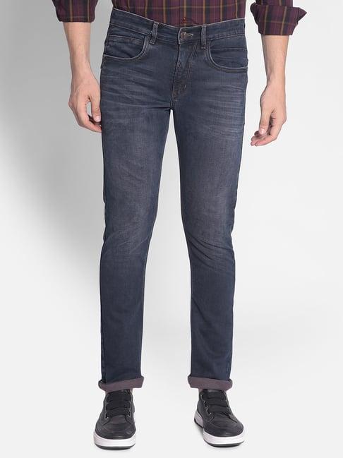 crimsoune club navy slim fit lightly washed jeans