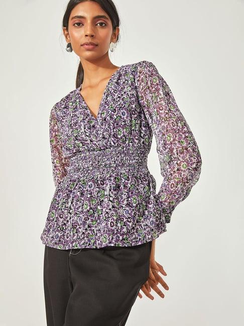 the label life multicolor floral top