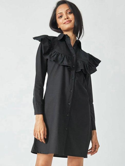 the label life black shirt dress