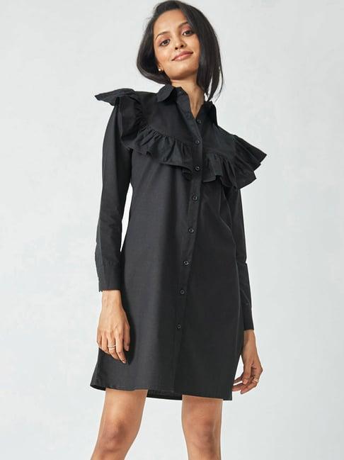 the label life black shirt dress