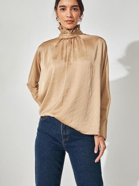 the label life beige top