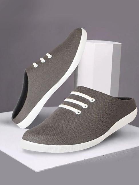 fausto men's grey mule shoes