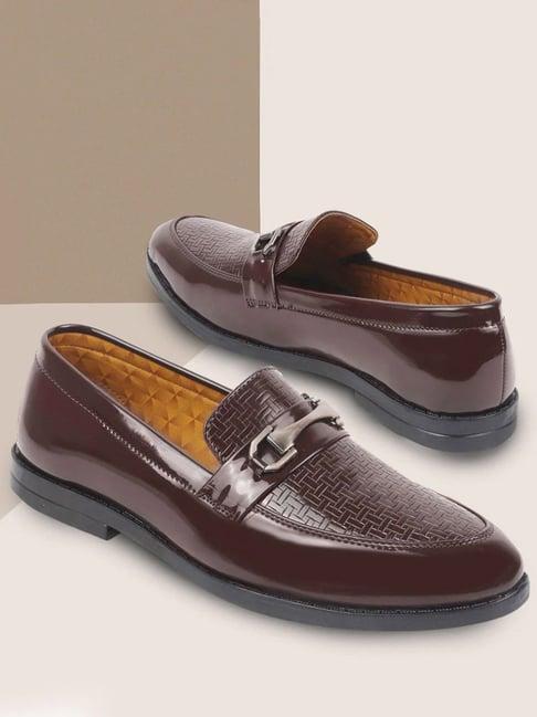 fausto men's brown formal loafers