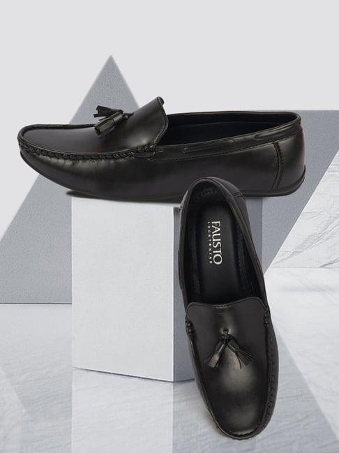 fausto men's charcoal casual mocassins