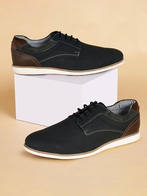 byford by pantaloons men's black derby shoes