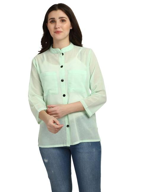 smarty pants light green regular fit shirt