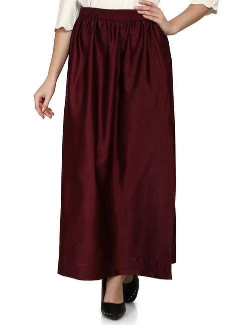 smarty pants maroon maxi skirt