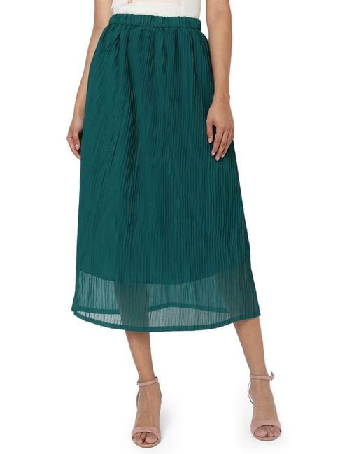 smarty pants green midi skirt