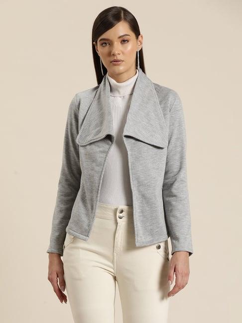 qurvii grey fleece jacket