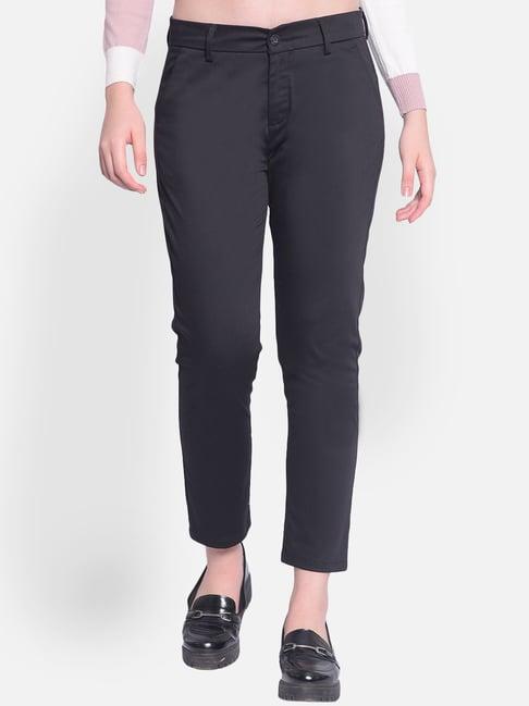 crimsoune club black slim fit mid rise trousers