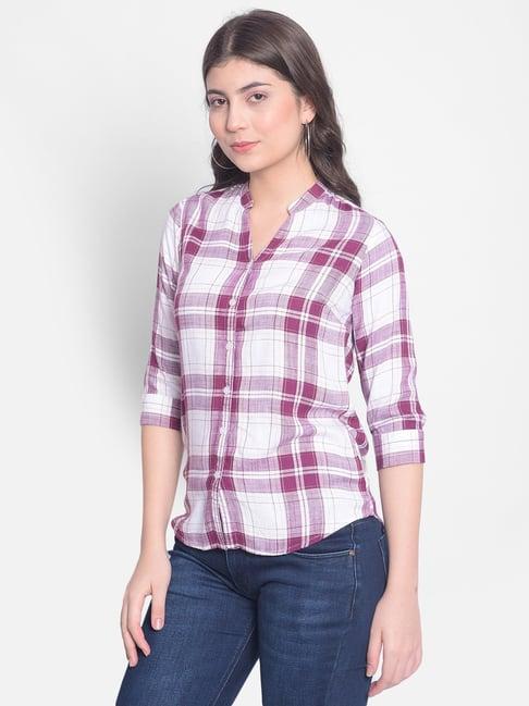 crimsoune club pink checks shirt