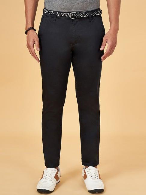 byford by pantaloons black slim fit trousers