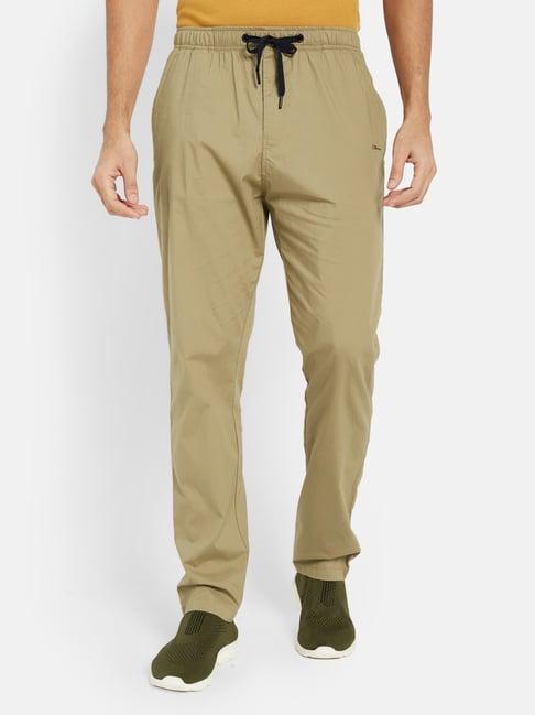 octave khaki regular fit trackpants