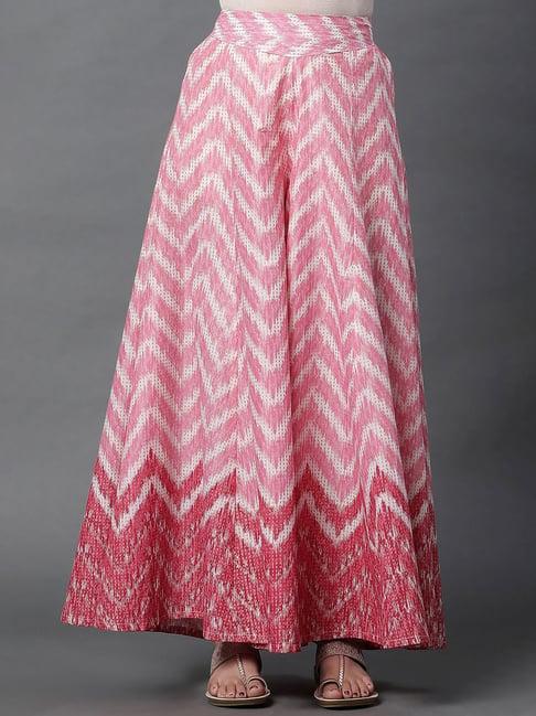 aurelia pink cotton printed palazzos