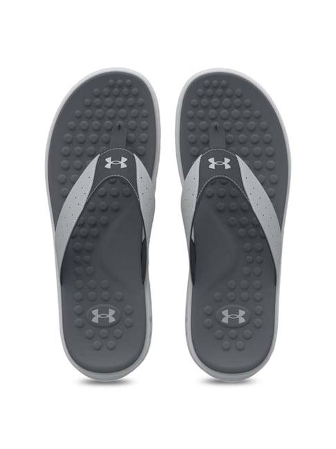 under armour men's ignite pro grey flip flops