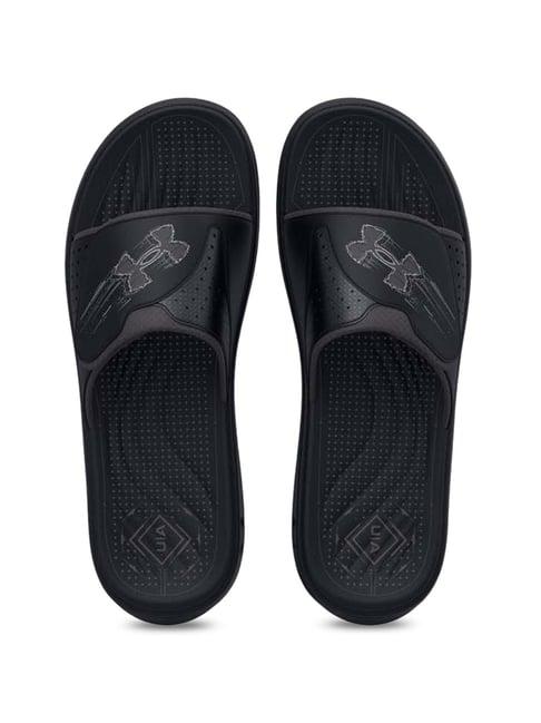 under armour men's mercenary black slides