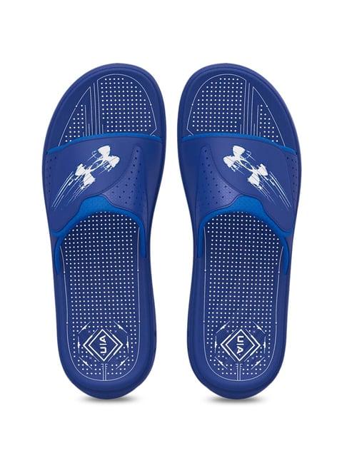 under armour men's mercenary blue slides