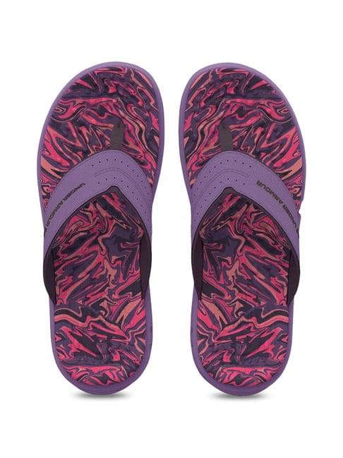 under armour women's ignite pro purple flip flops