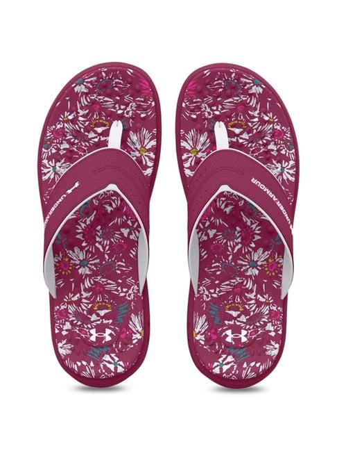 under armour women's ignite pro purple flip flops