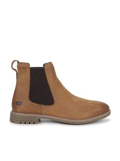 royal enfield men's brown chelsea boots