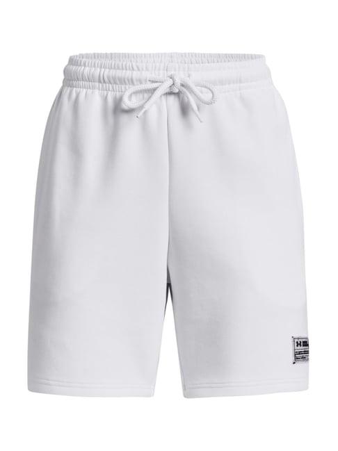 under armour white loose fit sports shorts