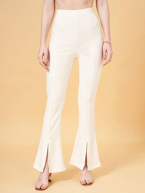 honey by pantaloons off-white high rise trousers