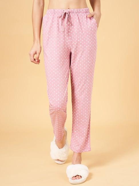 dreamz by pantaloons pink cotton printed pyjamas