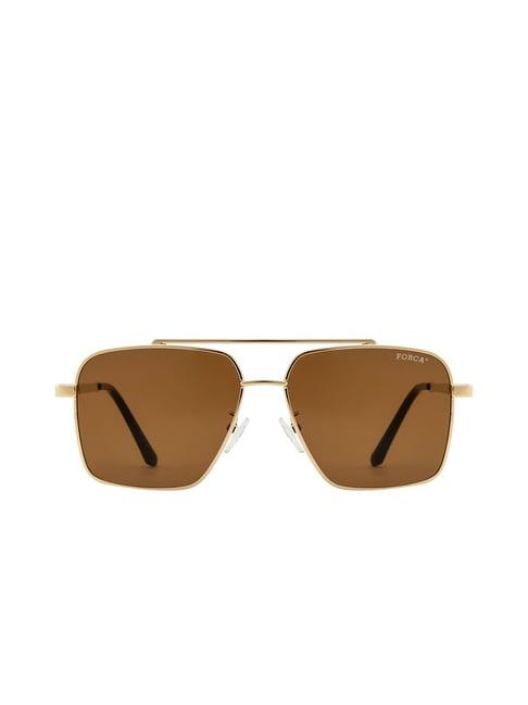 forca by lifestyle brown square sunglasses for men