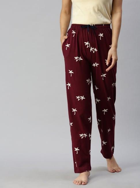 kryptic maroon printed pyjamas