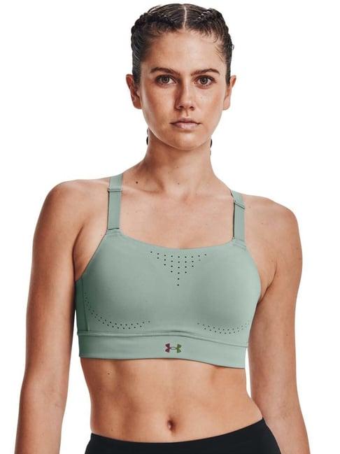 under armour pista green sports bra