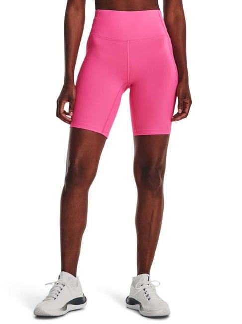 under armour pink high rise sports shorts