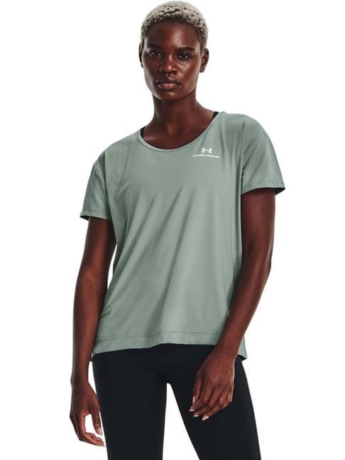 under armour green logo print sports t-shirt