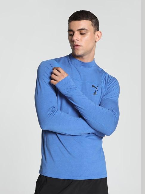 puma blue regular fit sports t-shirt