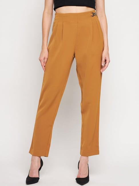 madame mustard regular fit mid rise trousers