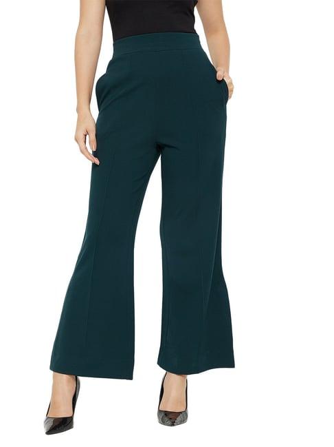 madame green regular fit mid rise trousers