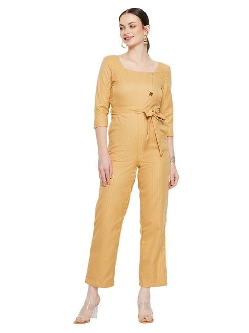 madame mustard striped maxi jumpsuit