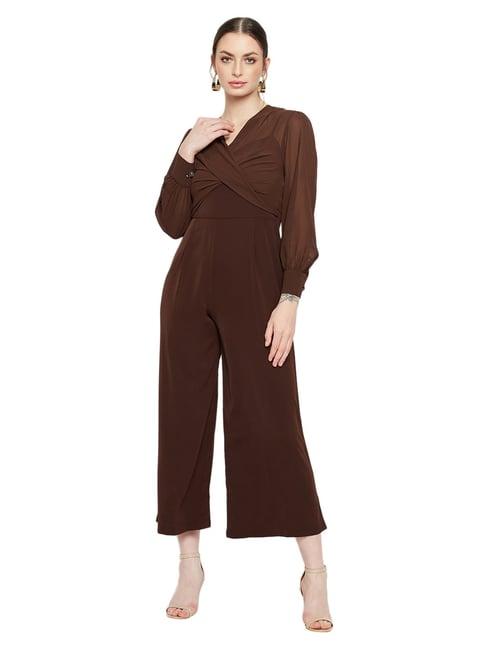 madame brown midi jumpsuit