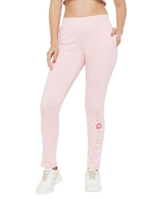 madame m secret baby pink regular fit trackpants