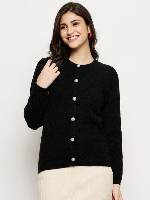 madame black regular fit cardigan