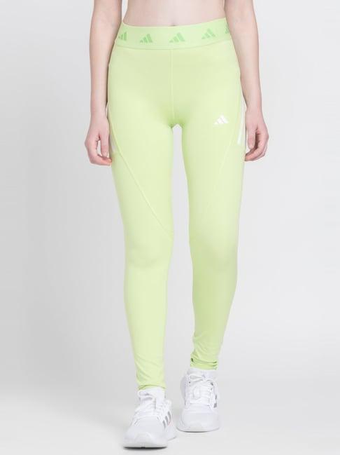 adidas lime green printed tights