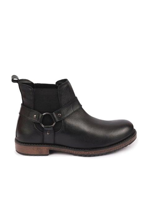 fausto men's black chelsea boots