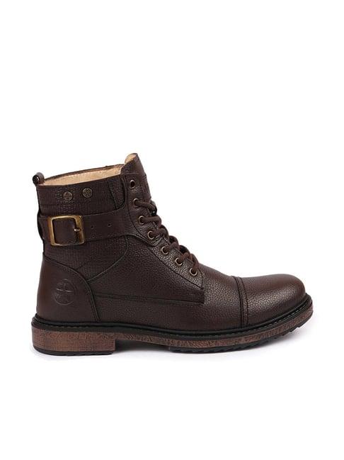 fausto men's brown biker boots