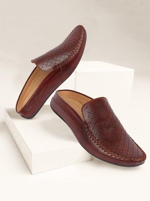 fausto men's maroon mule shoes