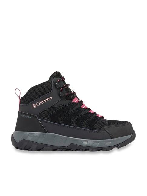 columbia women's strata trail mid wp black outdoor shoes