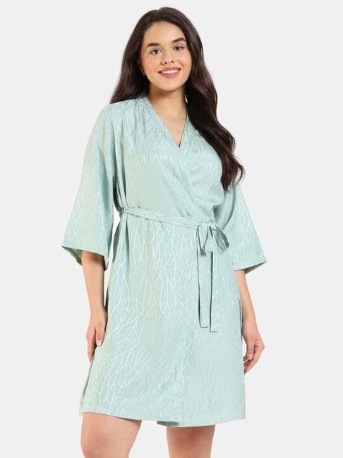 zivame blue printed robe