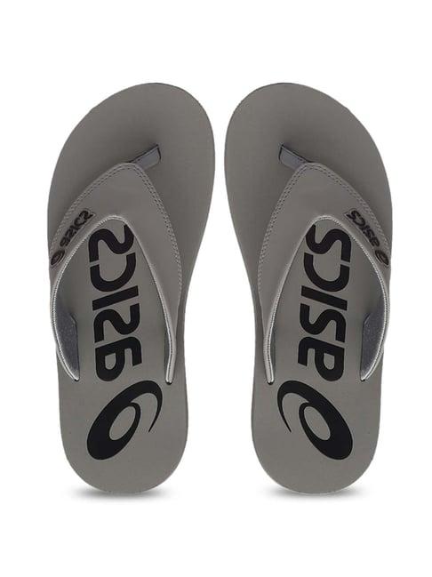 asics men's zorian bm grey flip flops