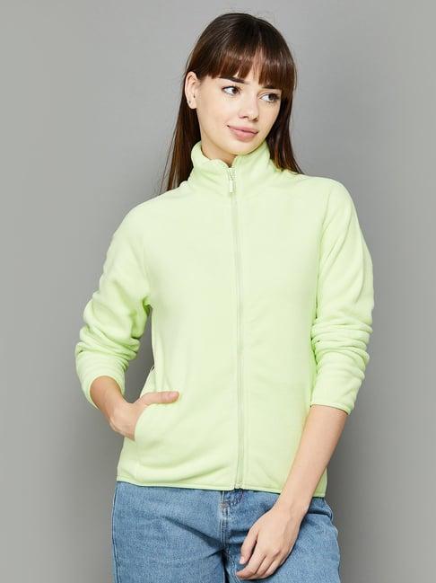 fame forever by lifestyle lime green regular fit jacket