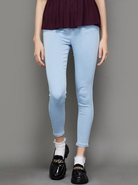 fame forever by lifestyle blue cotton mid rise jeans